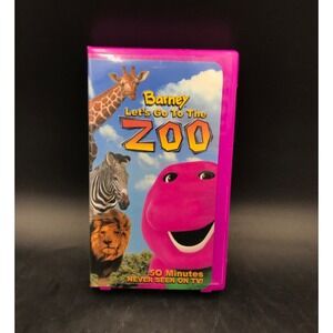 Barney Let's Go To The Zoo VHS 2001 Movie Tape Children's Purple Dinosaur Kid's